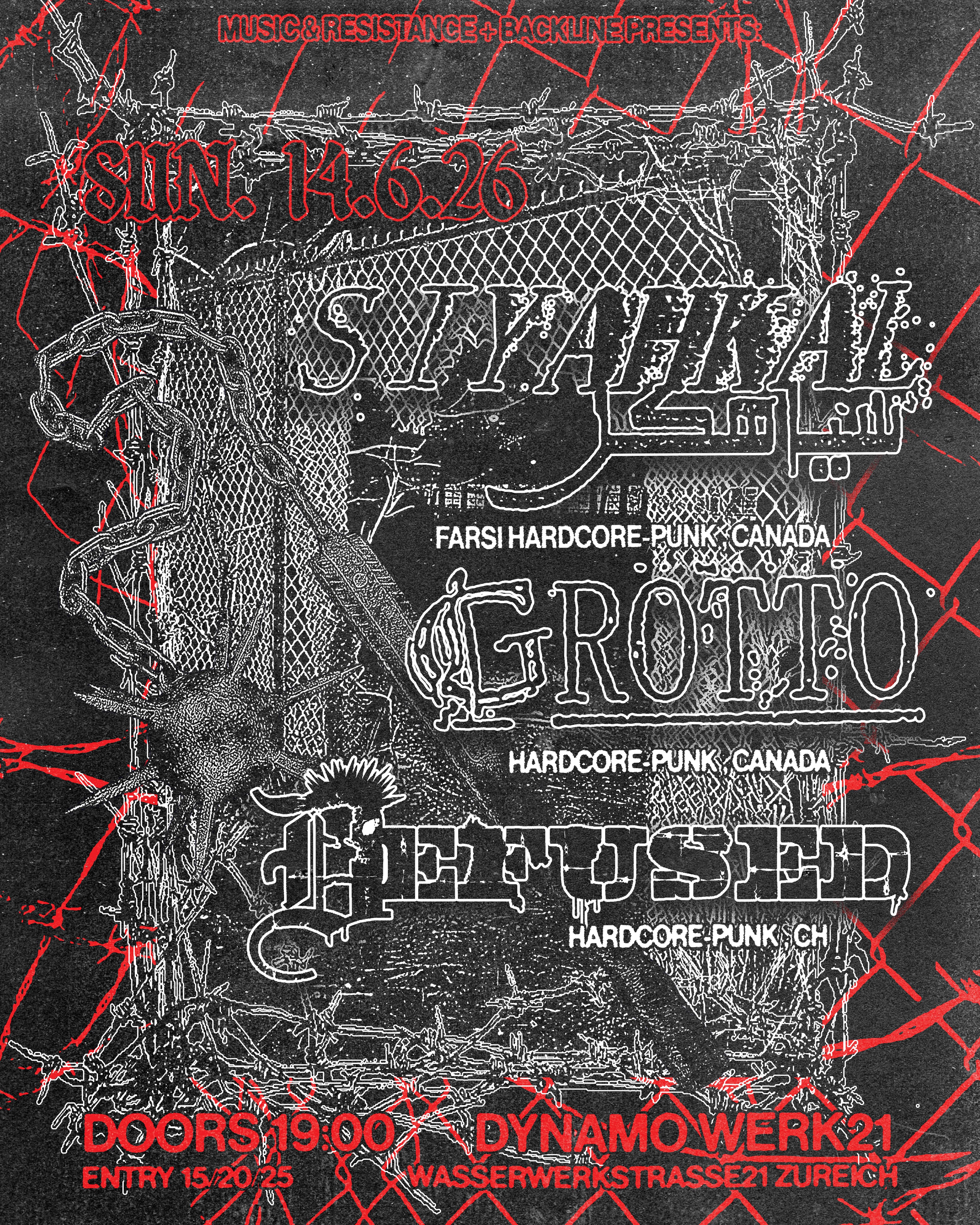 Siyhakal + Grotto + Defused (Hardcore-Punk)