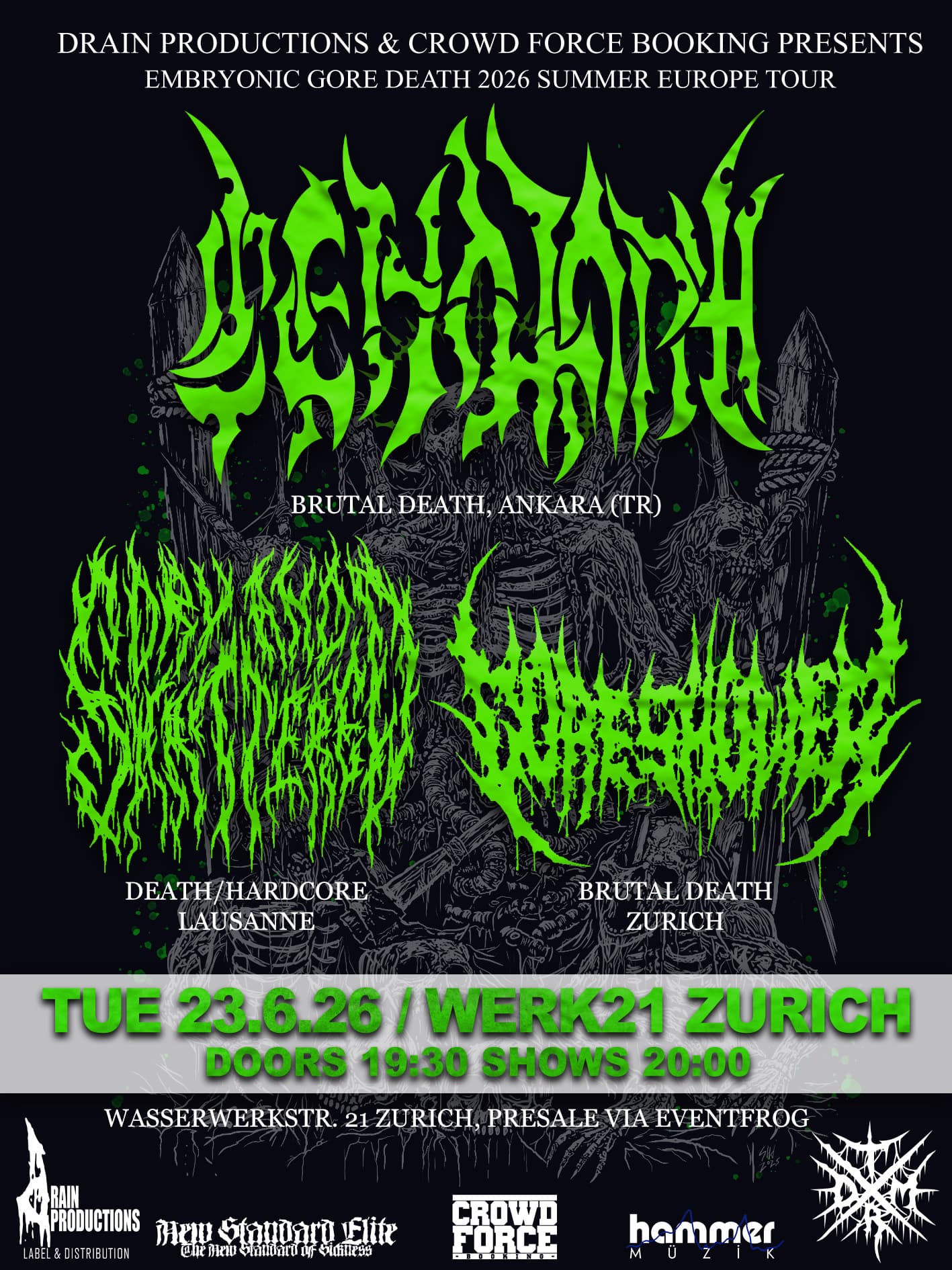 Cenotaph (TUR) + DRY AND SHATTERED (CH) + GORESHOWER (CH)