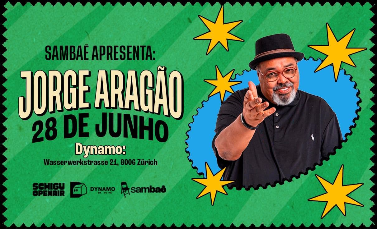 Flyer grün mit Jorge Aragão
